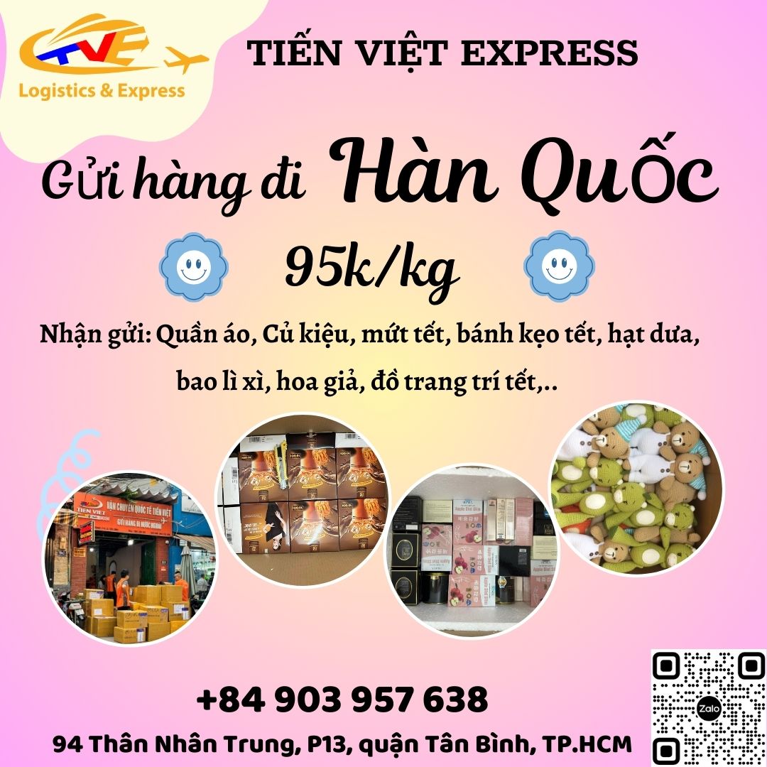 Gửi hàng đi Hàn Quốc- Tiến Việt Express